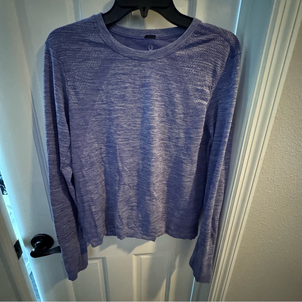 Spyder Long Sleeve Performance Top Purple Heathered Size M